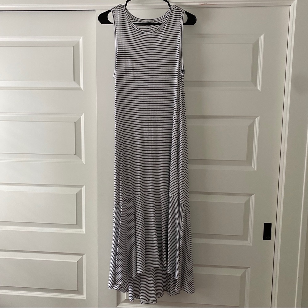 Zara sleeveless striped midi dress